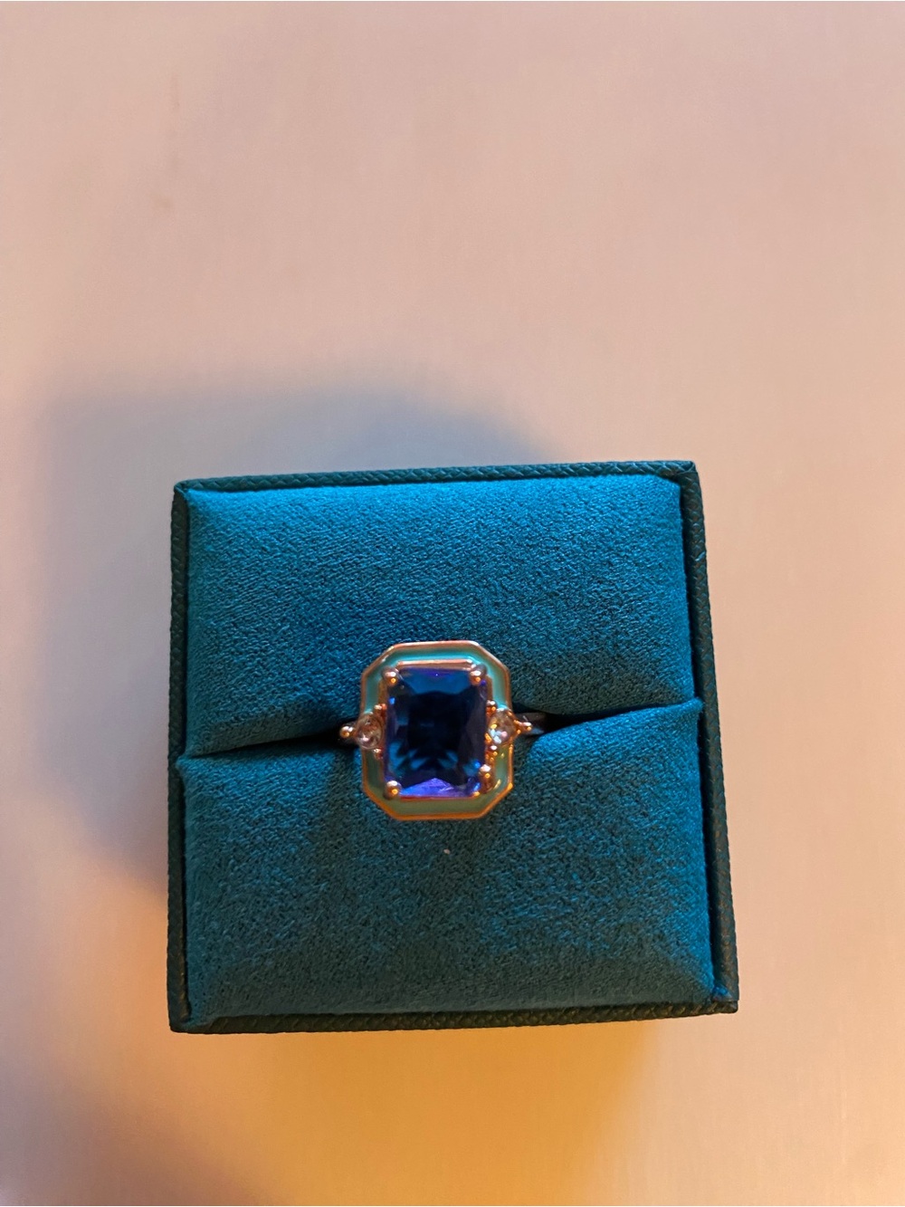 Blue Gemstone Cocktail Ring - Unbranded